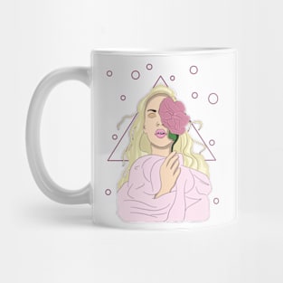 Woman with flower Mug